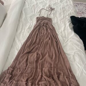 Neck strap Mauve Maxi Dress
